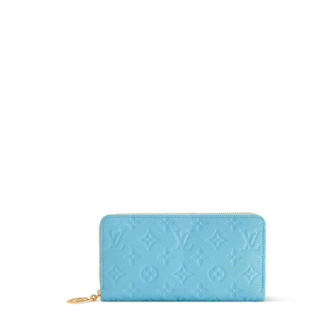 LOUIS VUITTON 水色トレンチコート Zippy Wallet Monogram Empreinte Leather - Wallets and Small